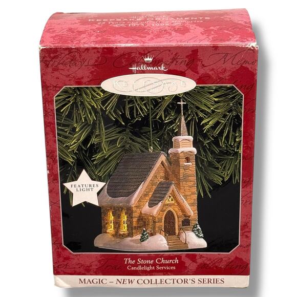 Hallmark Other - Hallmark Keepsake Ornament The Stone Church with Light 1998